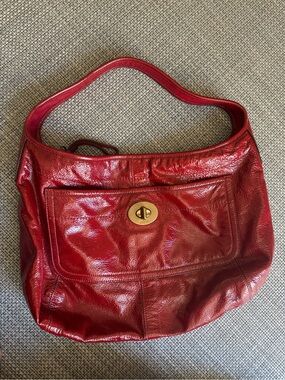 Coach Ergo Turnlock Patent Leather Purse